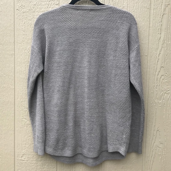 [Sweet Romeo] Open Knit Crew Neck Sweater Large - Picture 7 of 8
